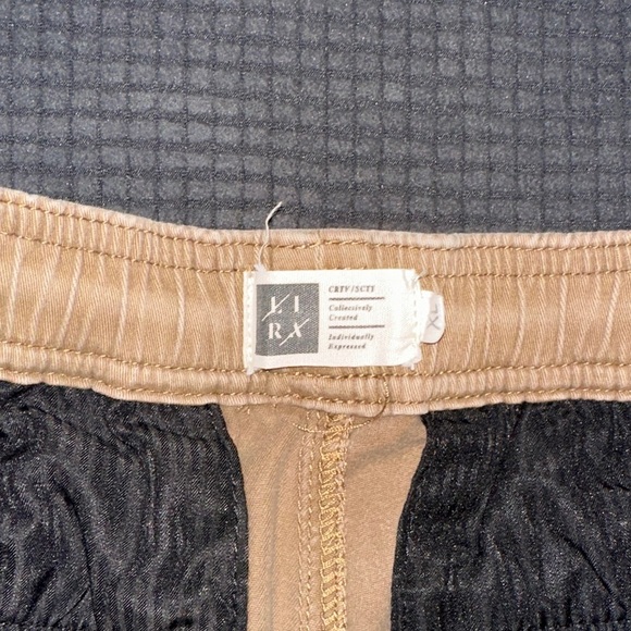 LIMITED TIME $4 ITEM!! Lira Men's Khaki Distressed Shorts with Black Drawstring - Picture 2 of 4